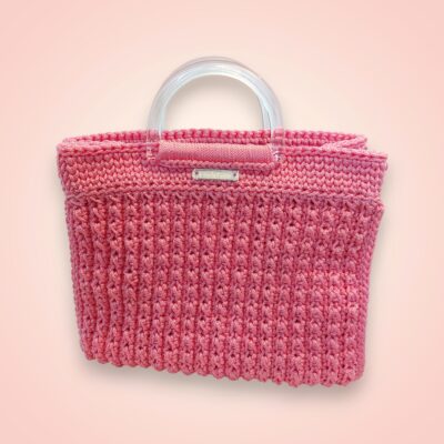 Sac à main au crochet fait main modèle Rosalie - Rose du matin