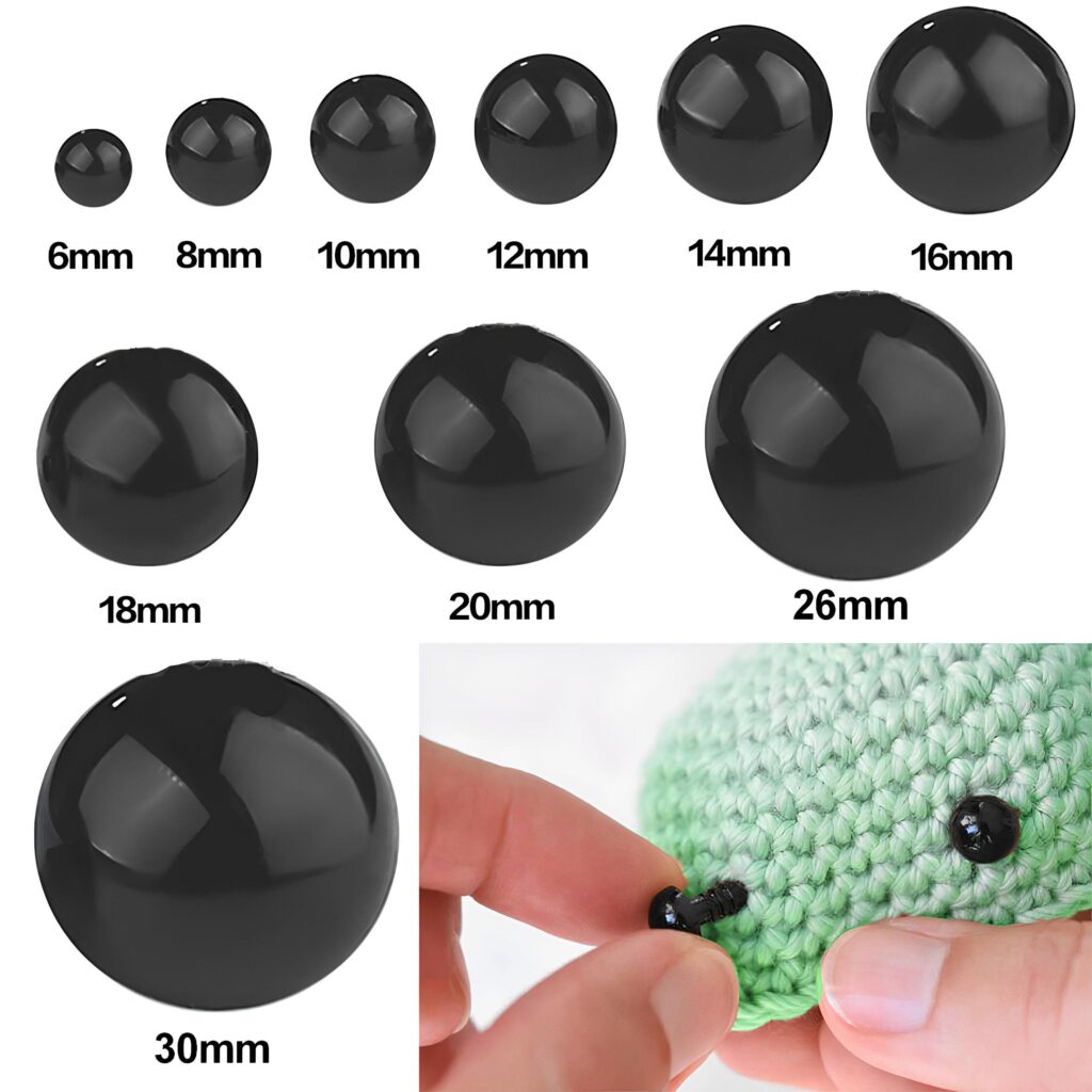 Comment installér les yeux et de nez securité, pour amigurumi au crochet, fait main.